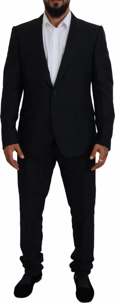 Dolce & Gabbana Black Single Breasted 2 Piece MARTINI Suit