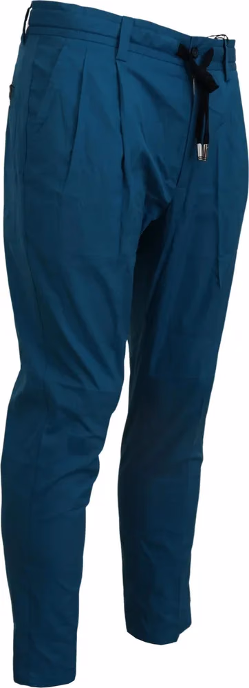 Dolce & Gabbana Blue Cotton Chinos Trousers Pants