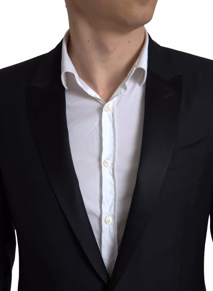 Dolce & Gabbana Black Wool Single Breasted MARTINI Blazer