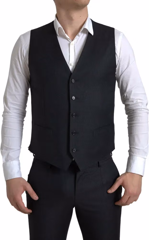 Dolce & Gabbana Dark Gray 3 Piece Single Breasted MARTINI Suit