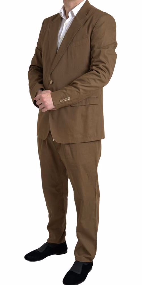 Dolce & Gabbana Brown 2 Piece Single Breasted TAORMINA Suit