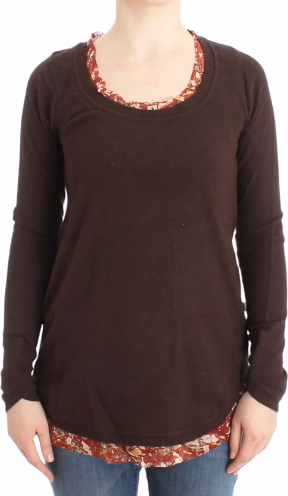 Cavalli Brown crewneck sweater