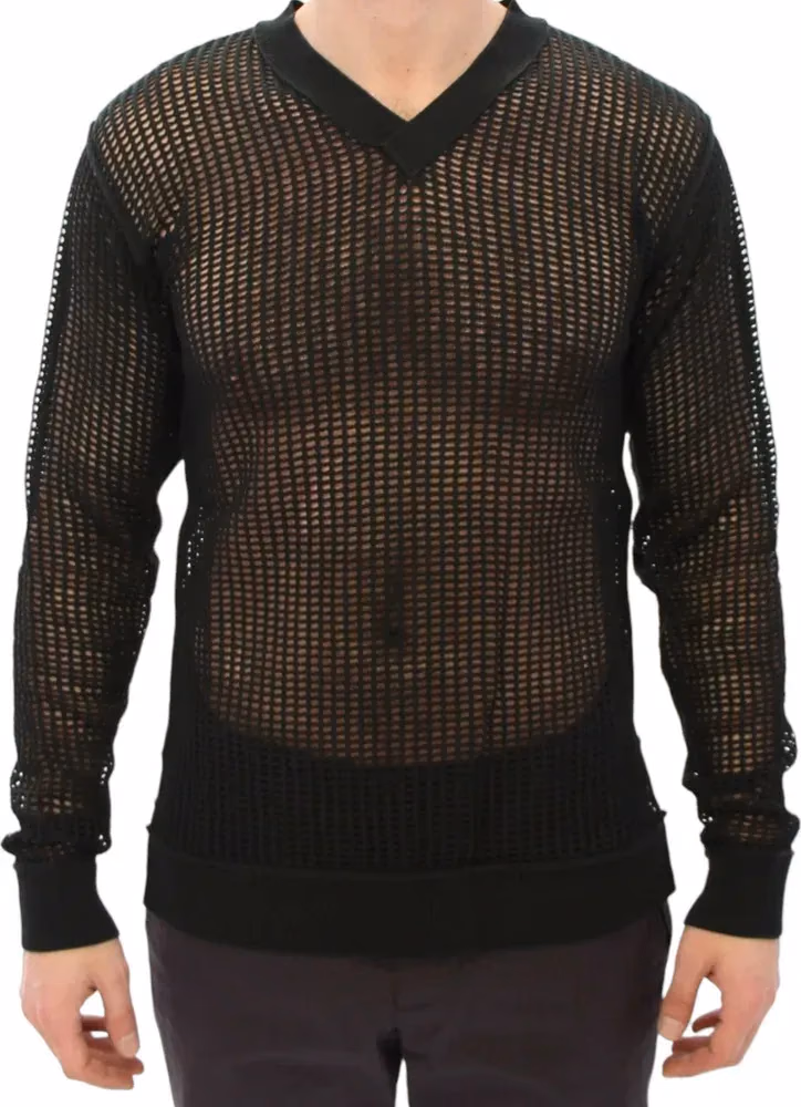 Dolce & Gabbana Dark Green Runway Netz Pullover Netted Sweater