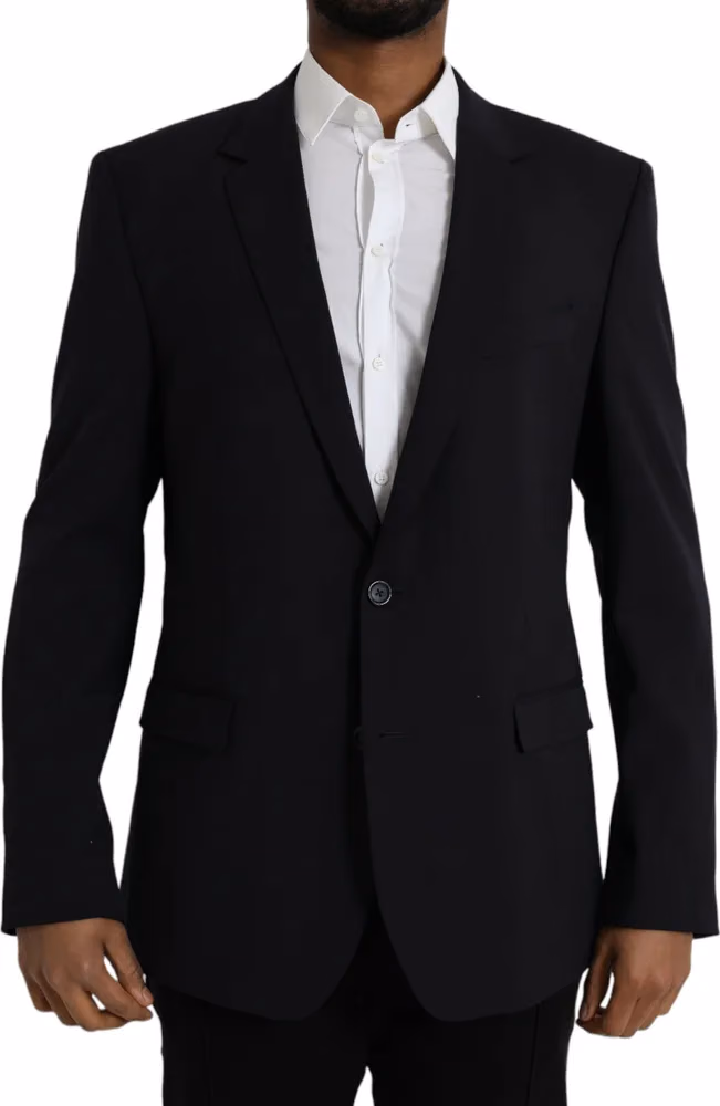 Dolce & Gabbana Black MARTINI Single Breasted Coat Blazer