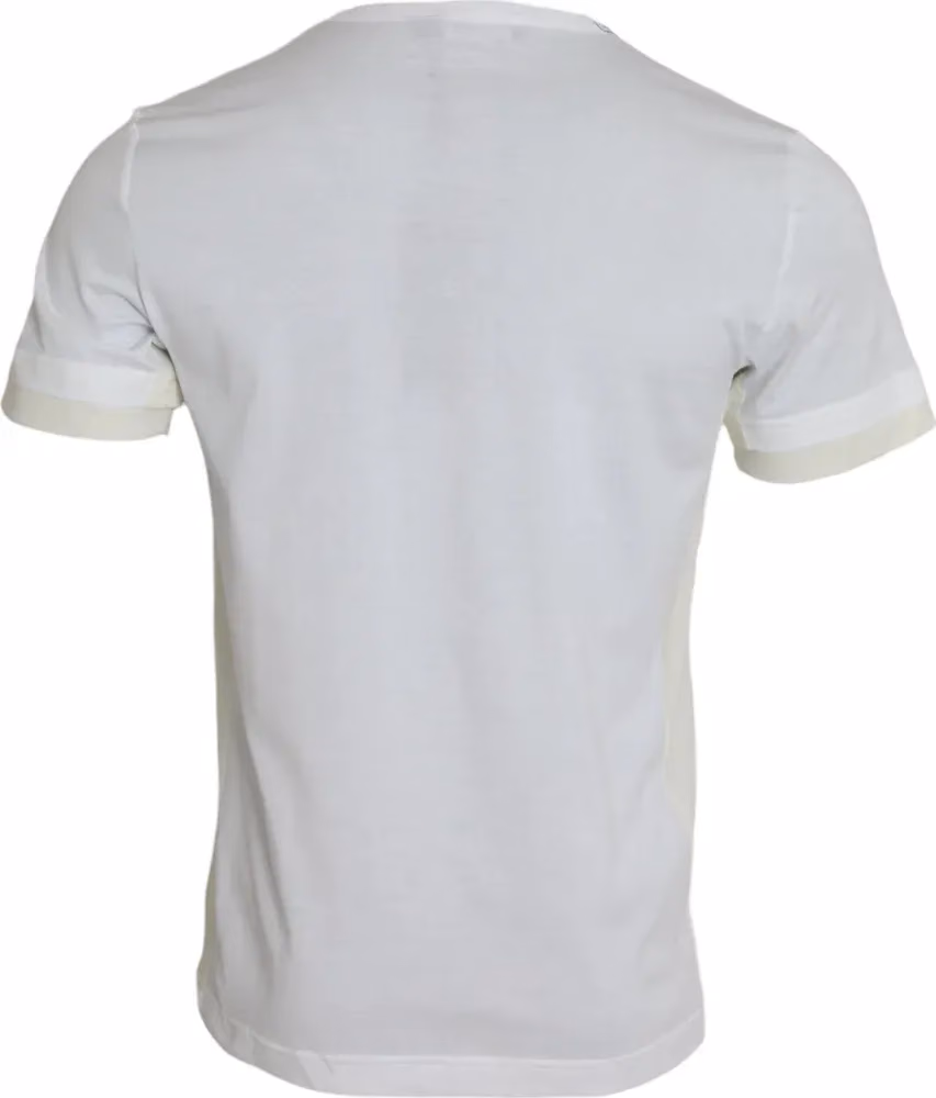 Dolce & Gabbana White Cotton Pocket Short Sleeves T-shirt