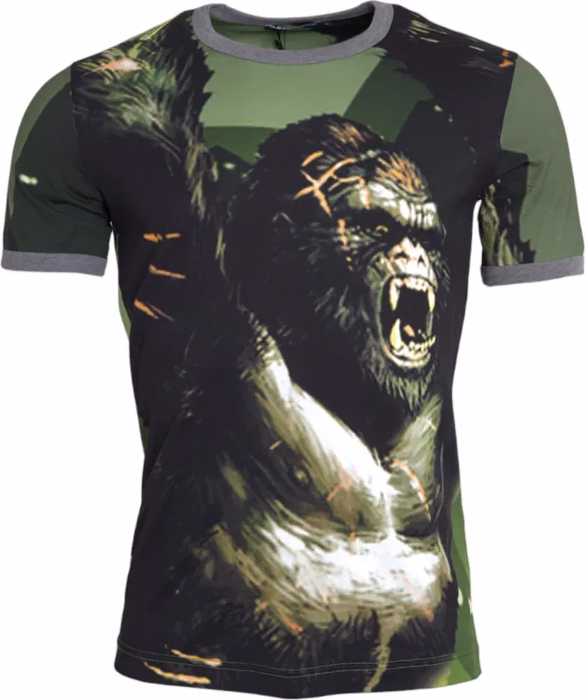 Dolce & Gabbana Green Gorilla Cotton Short Sleeves T-shirt