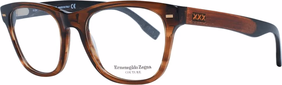 Ermenegildo Zegna Brown Plastic Glasses (Frames)