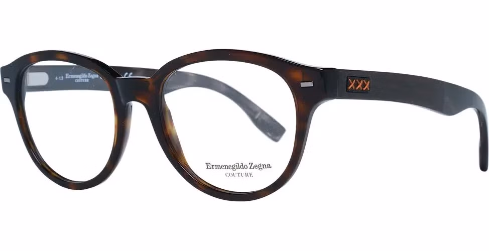 Ermenegildo Zegna Brown Plastic Glasses (Frames)