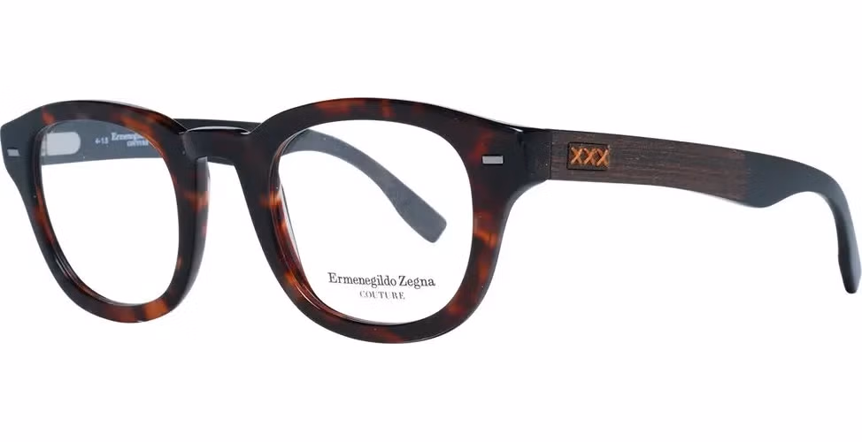 Ermenegildo Zegna Brown Plastic Glasses (Frames)