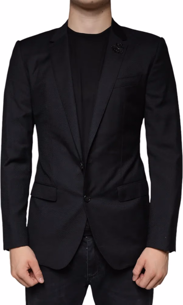 Dolce & Gabbana Black MARTINI Bee Single Breasted Blazer
