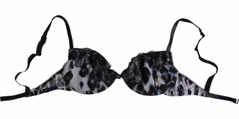 Roberto Cavalli White Leopard Push Up Reggiseno Bra Underwear