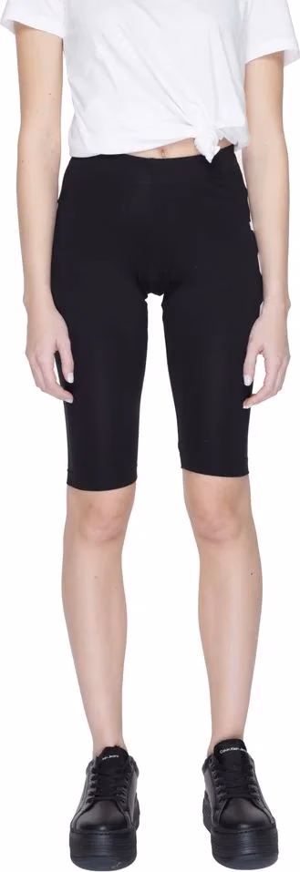 Icon Black Cotton Bermuda Shorts