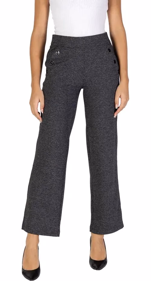 Street One Black Polyester Casual Pants