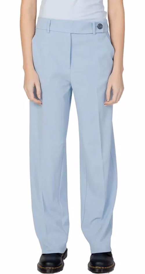 Only Blue Polyester Casual Pants