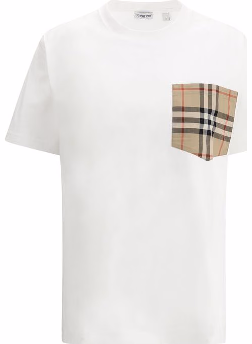 Burberry White Cotton T-Shirt