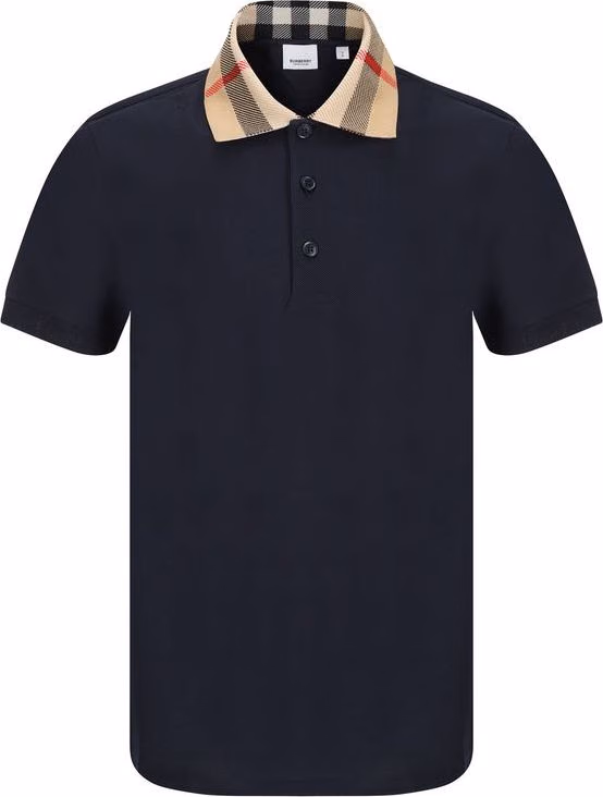 Burberry Blue Cotton Polo Shirt