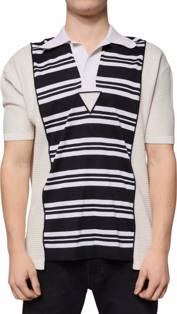 Dolce & Gabbana Multicolor Stripe Collared Polo T-shirt