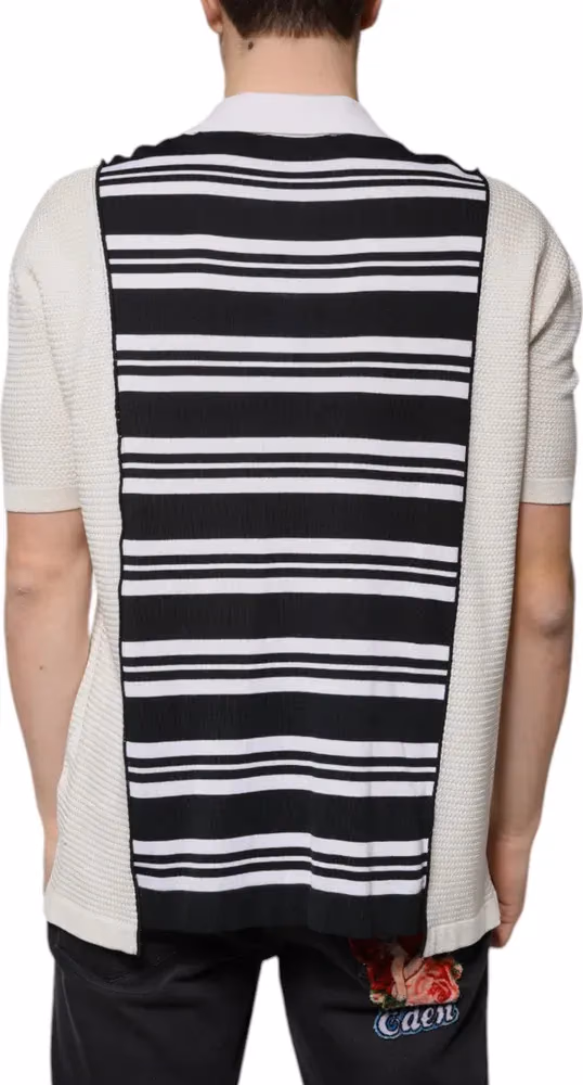 Dolce & Gabbana Multicolor Stripe Collared Polo T-shirt