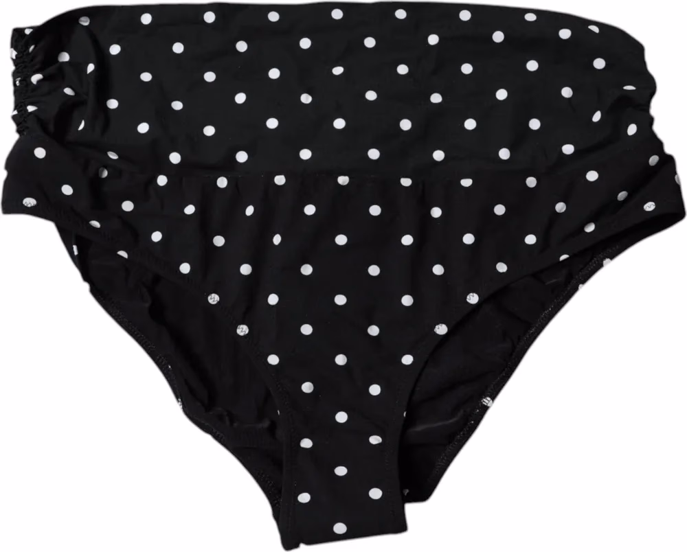 Dolce & Gabbana Black Polka Dot Swimsuit Bikini Bottom Swimwear