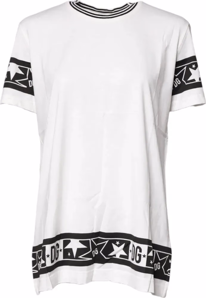 Dolce & Gabbana White #DGMillennials Cotton Crewneck T-shirt