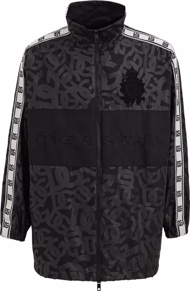 Dolce & Gabbana Black Polyester Shell Jacket