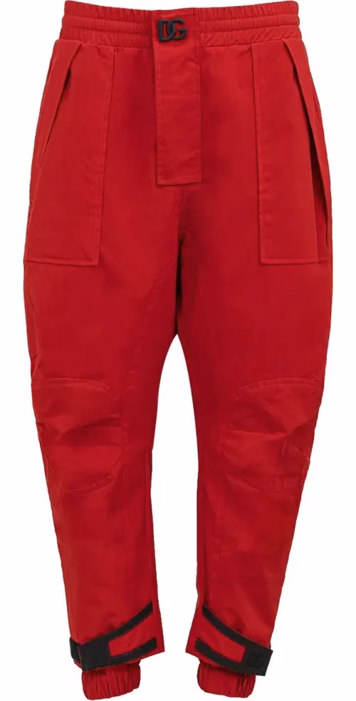 Dolce & Gabbana Red Polyamide Athletic Pants