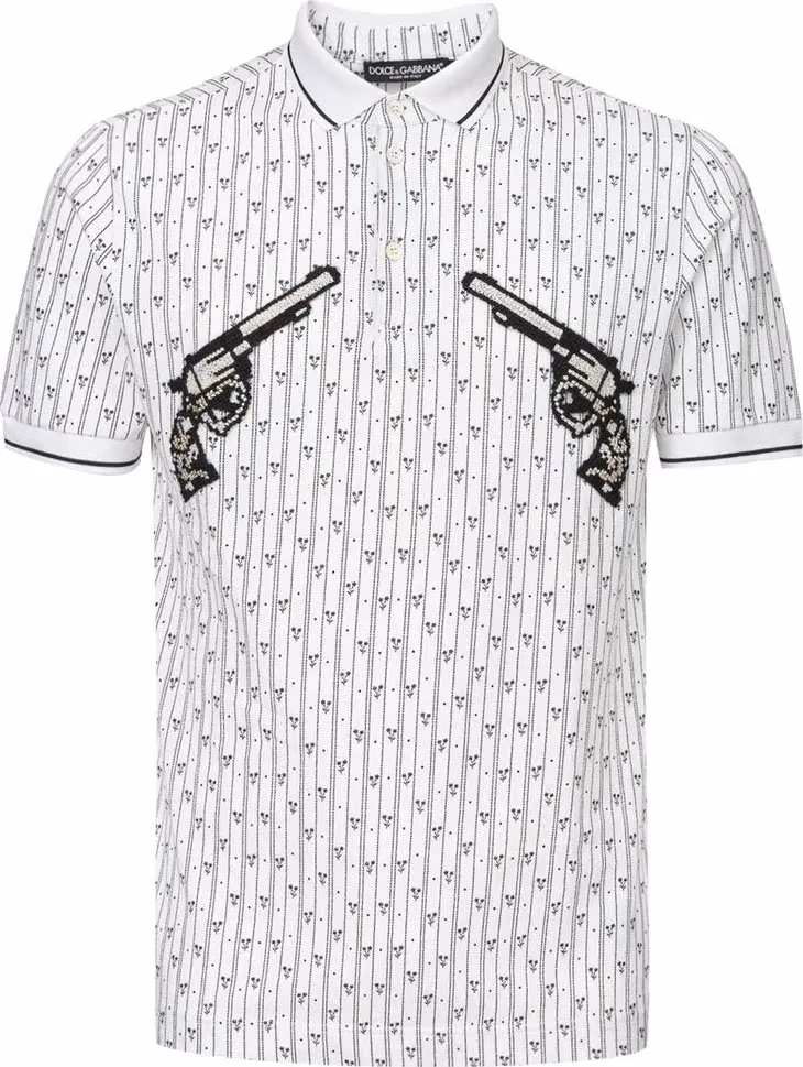Dolce & Gabbana White Cotton Polo Shirt