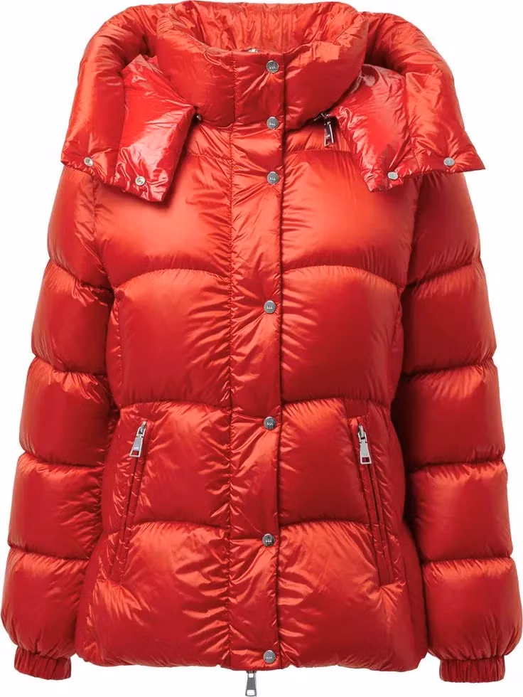 Add Red Polyamide Full-Length Jacket
