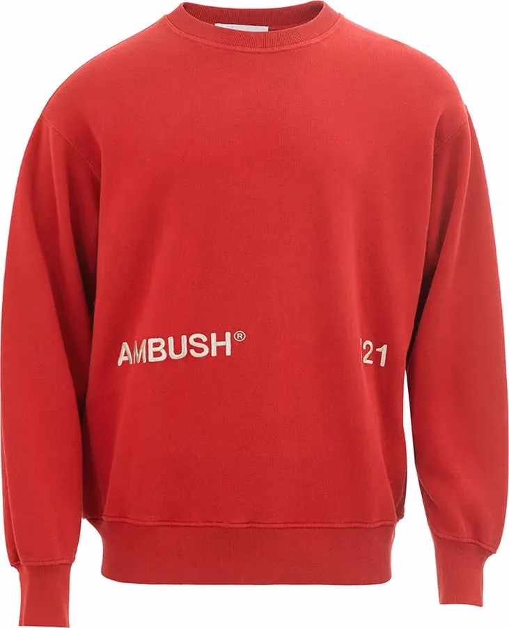 Ambush Red Cotton Sweatshirt