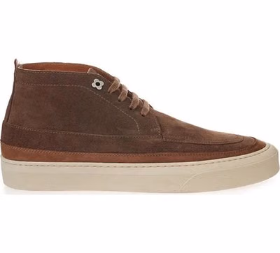 Brown Suede Leather Athletic Sneakers