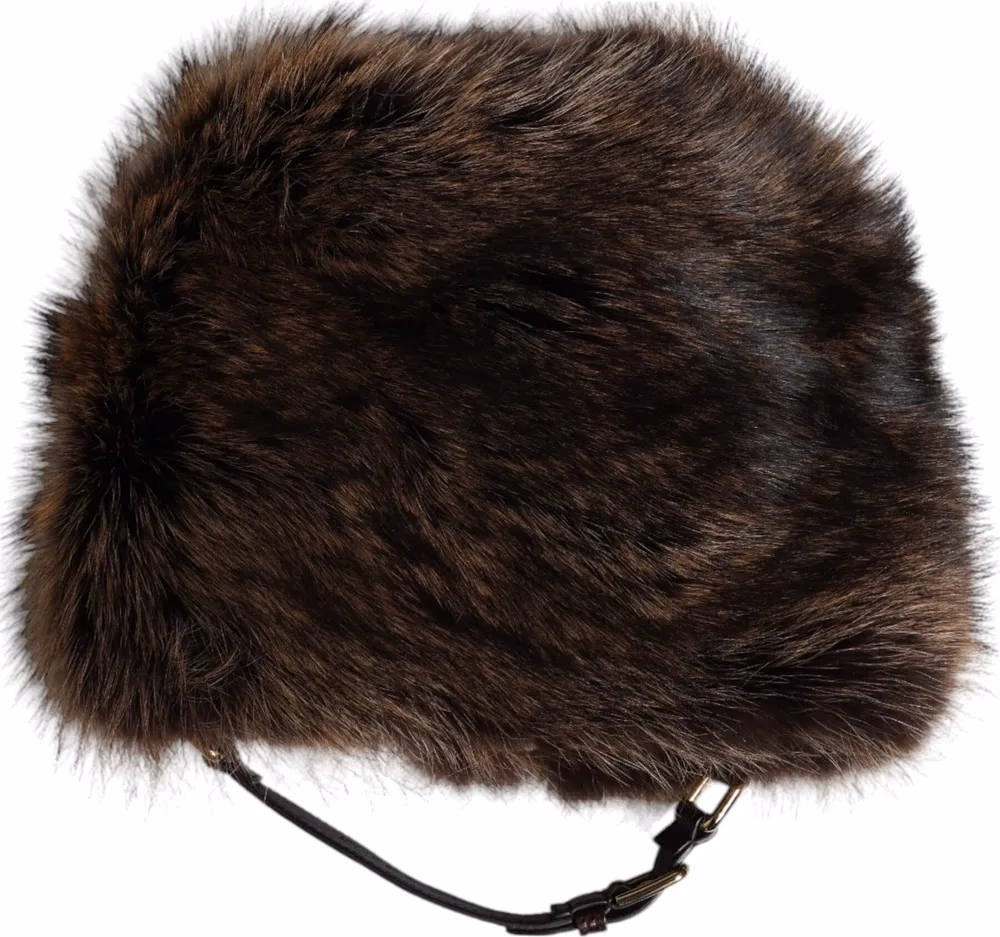 Dolce & Gabbana Brown Fur Women Bucket Hat