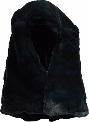 Black Weasel Fur Womens Beanie Hat