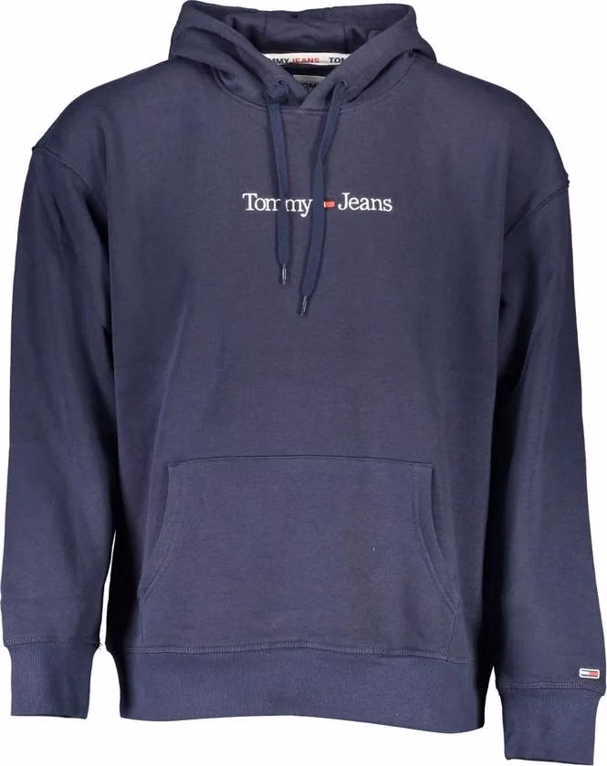 Tommy Hilfiger Blue Cotton Men's Sweatshirt Hoodie