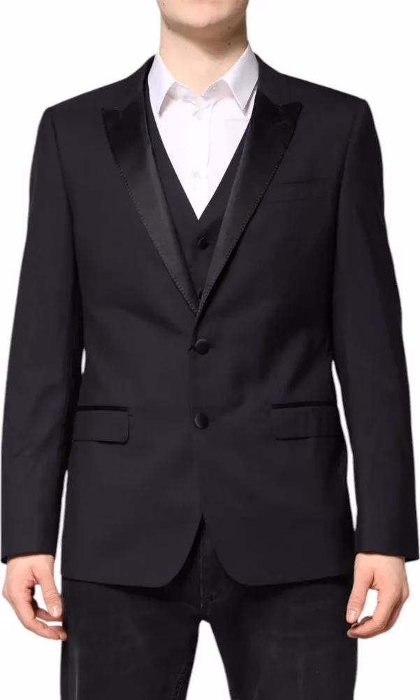 Dolce & Gabbana Dark Blue MARTINI Wool Suit 2 Piece Jacket