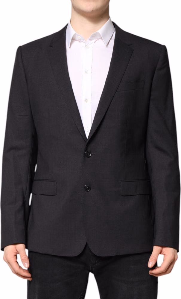 Dolce & Gabbana Dark Gray MARTINI Single Breasted Jacket