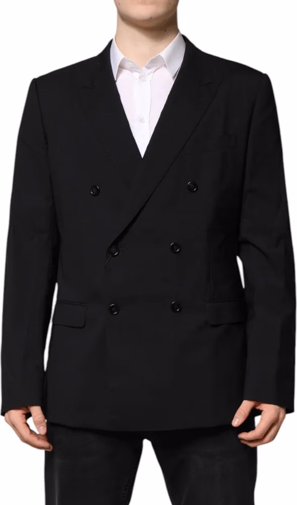 Dolce & Gabbana Black MARTINI Double Breasted Suit Jacket