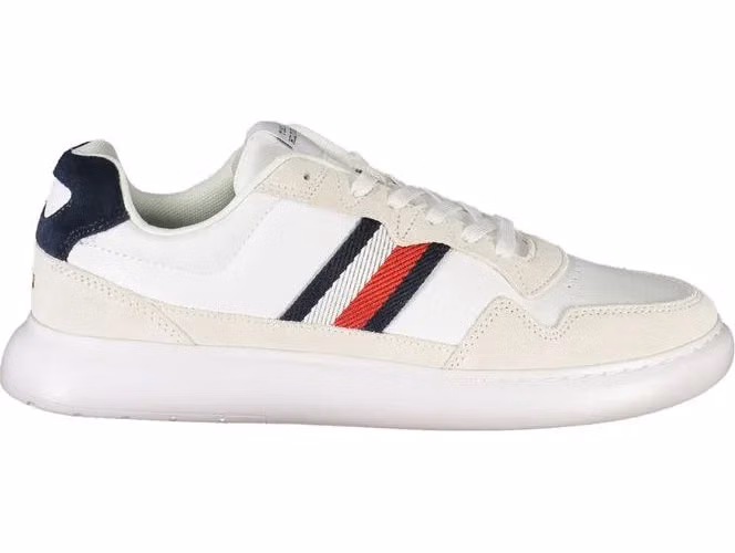Tommy Hilfiger White Polyurethane Men Sneaker