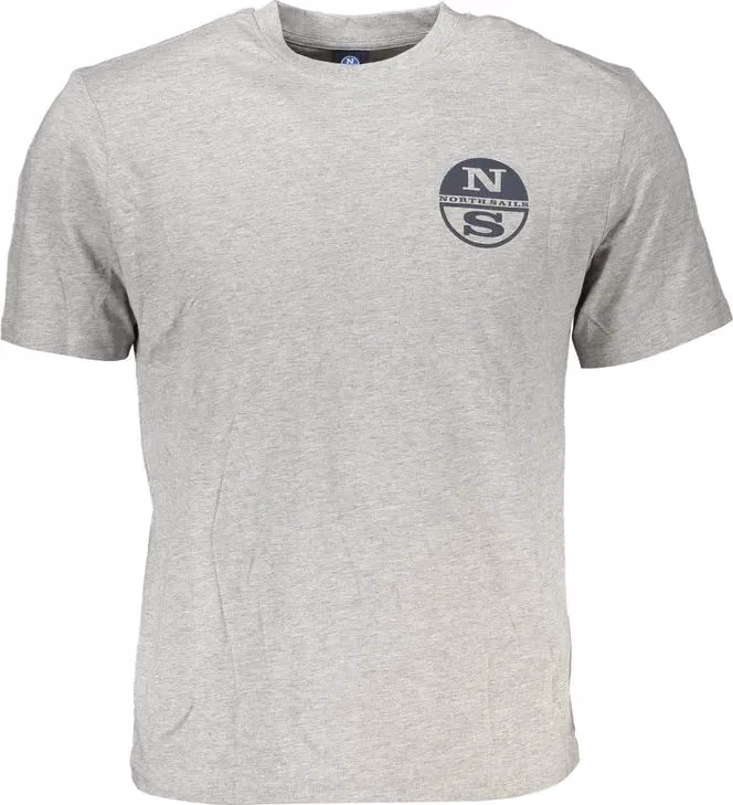 North Sails Gray Cotton Men T-Shirt