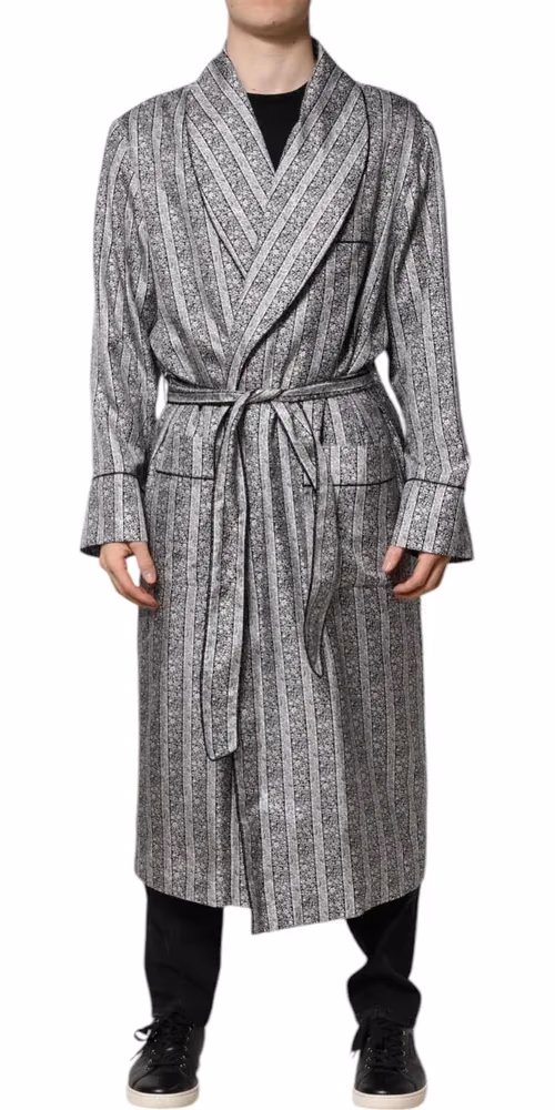 Dolce & Gabbana Multicolor Floral Robe Coat Wrap Jacket