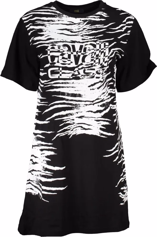 Cavalli Class Black Cotton Women Dress
