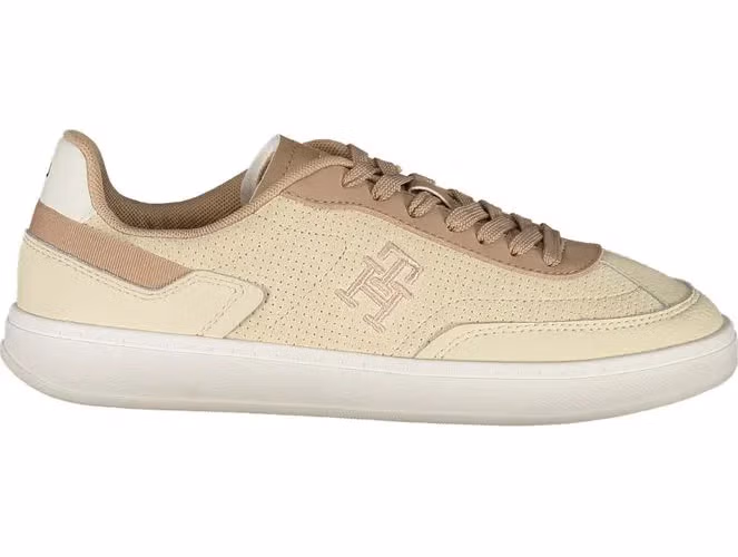 Tommy Hilfiger Beige Polyurethane Women Sneaker