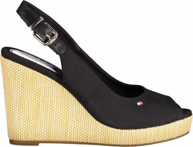 Tommy Hilfiger Black Polyester Women Sandal