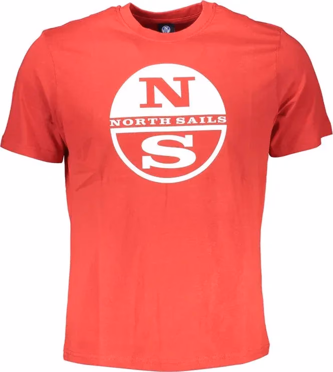 North Sails Red Cotton Men T-Shirt