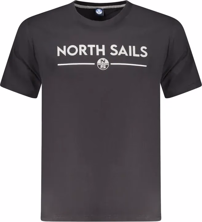 North Sails Black Cotton Men T-Shirt