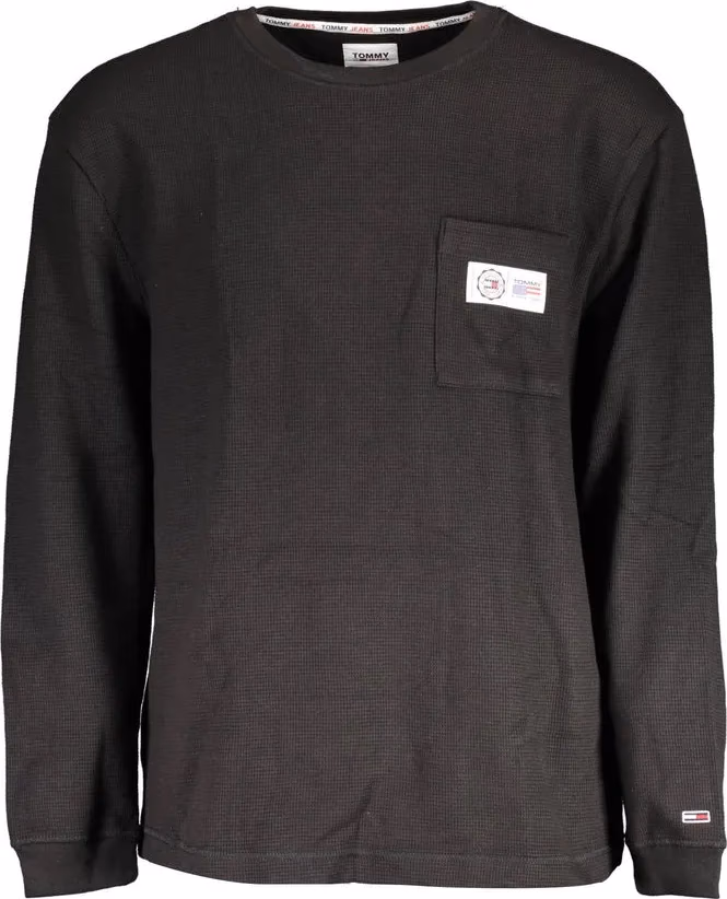 Tommy Hilfiger Black Cotton Men Sweater