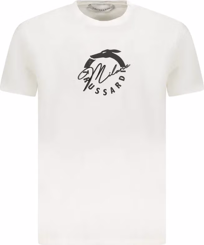 Trussardi Bianco Cotton Men's T-Shirt