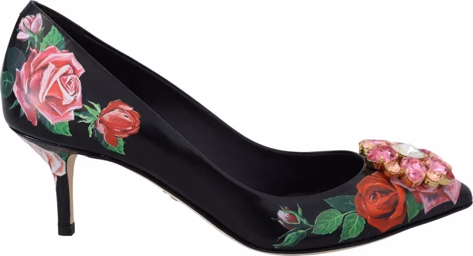 Dolce & Gabbana Black Leather High Heel Pumps