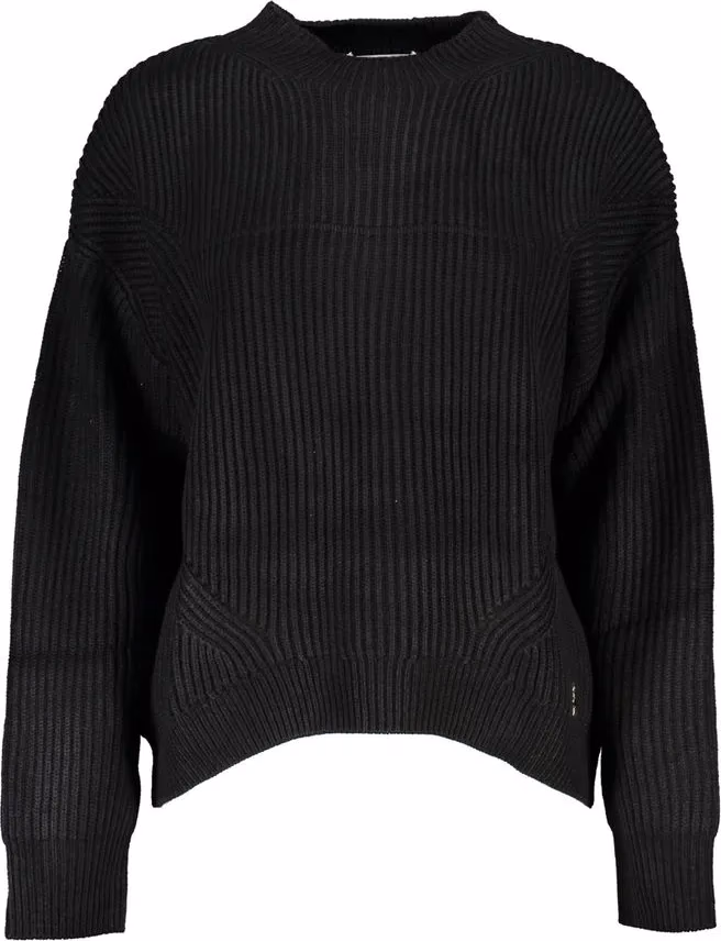 Patrizia Pepe Black Acrylic Women's Turtleneck Sweater