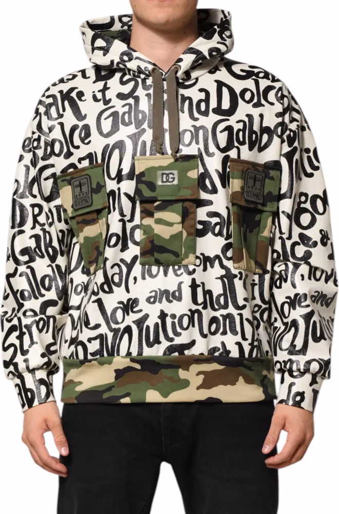 Dolce & Gabbana Multicolor Hooded DGMania Sweatshirt Sweater