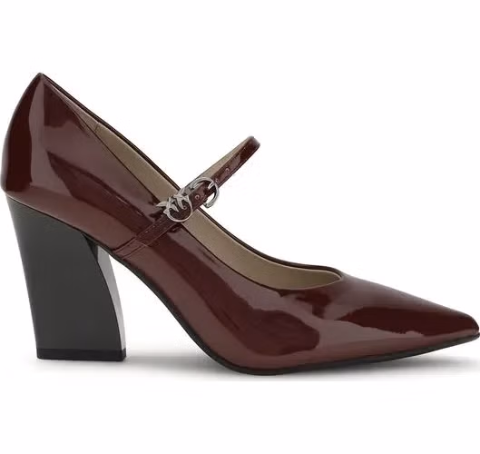 PINKO Bordeaux Calf Leather Bos Taurus High Heel Pumps